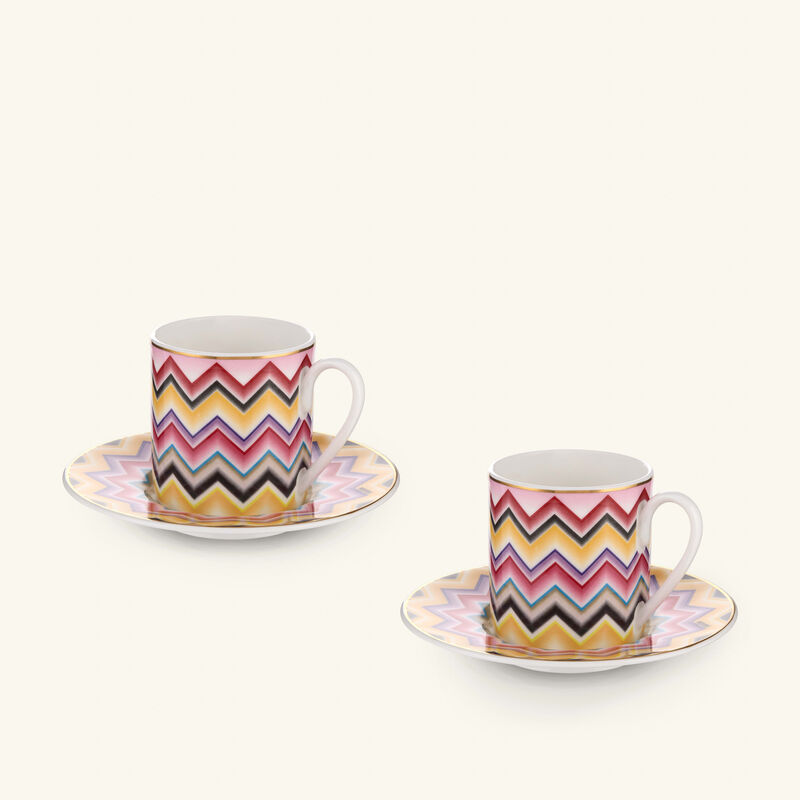missoni home marrakech coffee cup   saucer multicolor set of 2