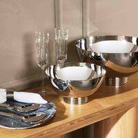 رالف لورين هوم طقم ثورب المؤلف من 4 حلقات للمناديل من الستانلس ستيل