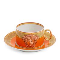 Orange Coin Cup & Saucer, small