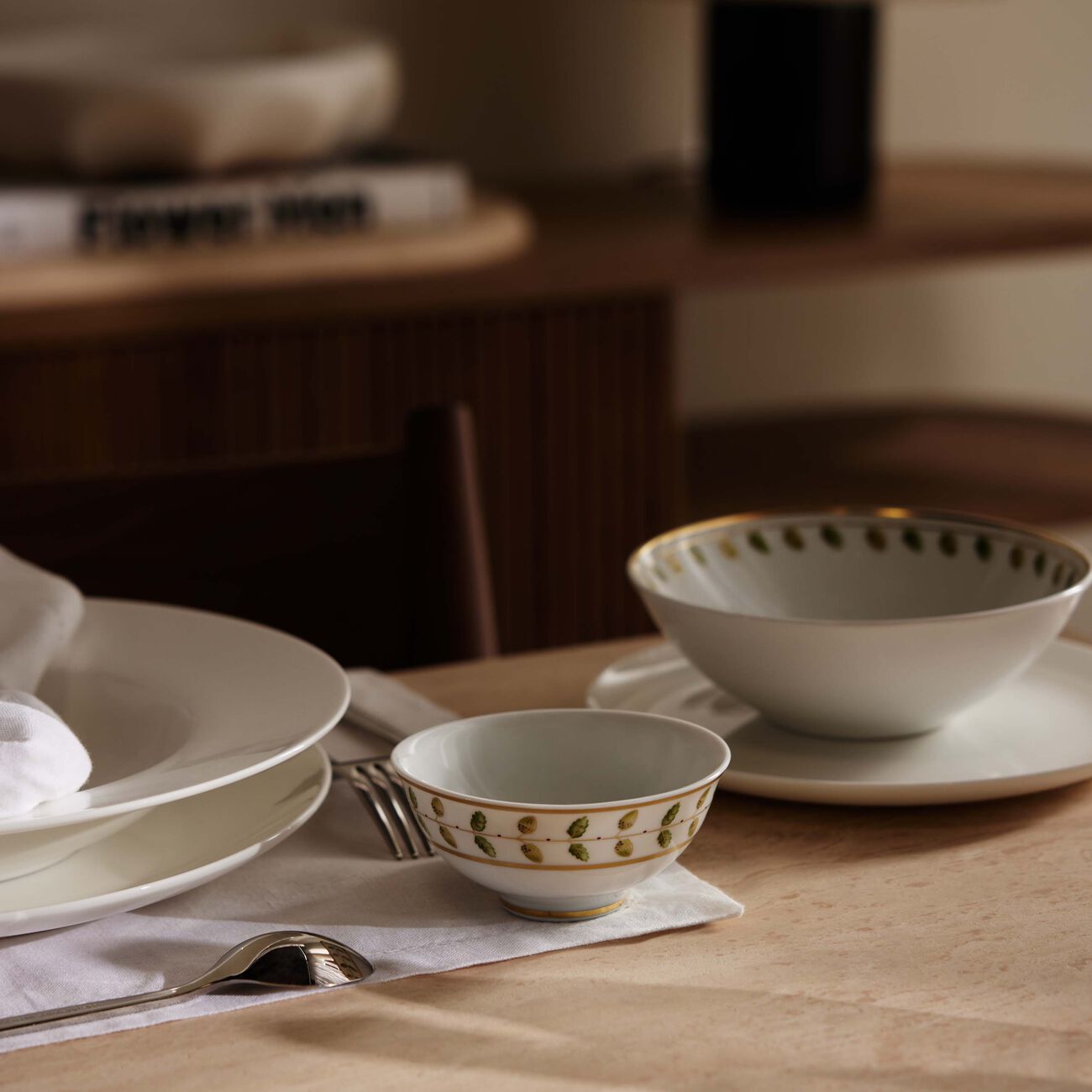 Constance Soup Bowl Green bernardaud constance soup bowl green