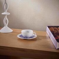 bernardaud in bloom coffee cup   saucer blue