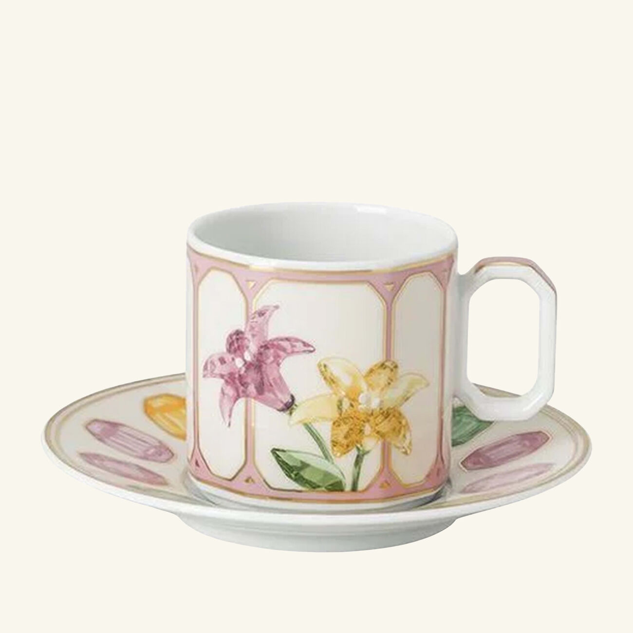 Idyllia Espresso Cup & Saucer Marshmallow rosenthal idyllia espresso cup saucer marshmallow