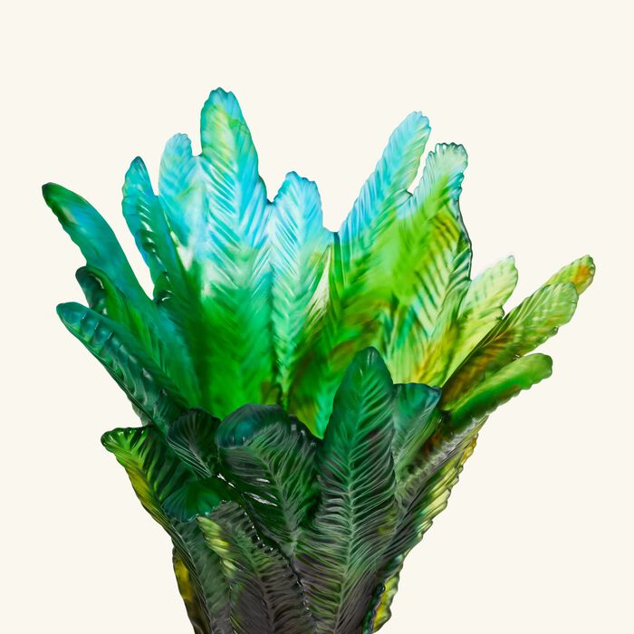 daum palm beach vase extra large blue