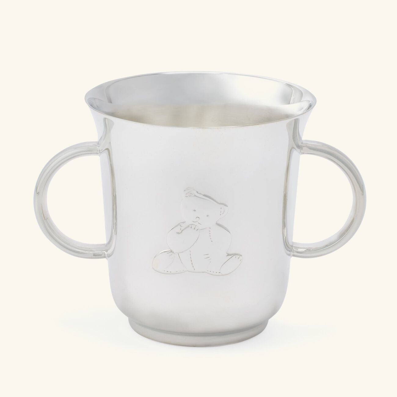 christofle charlie bear baby cup with handles silver plated
