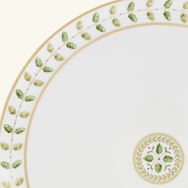 bernardaud constance serving platter round green 33cm