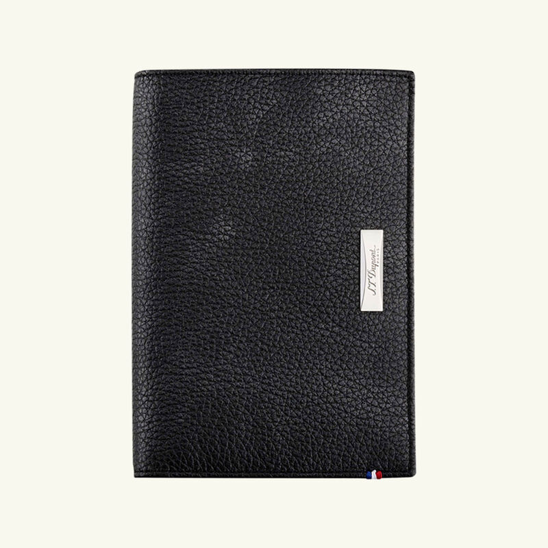 Line D Leather Wallet Black st dupont line d leather wallet black