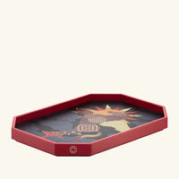 Octogone Pegasus Serving Tray Medium Red baccarat octogone pegasus serving tray medium red