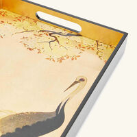 Lacquered Tray Rectangular Large Gold les ottomans lacquered tray rectangular large gold