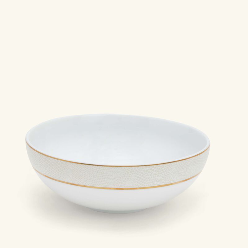 Sauvage Blanc Serving Bowl Gold bernardaud sauvage blanc serving bowl gold