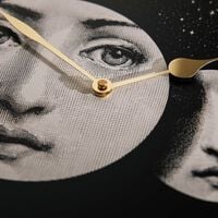 ساعة حائط إكليسيه باللون الأسود فورناسيتي ساعة حائط إكليسيه باللون الأسود