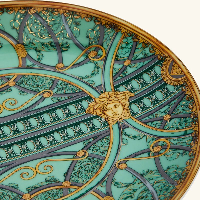 فيرساتشي طبق سكالا ديل بالاتسو دائري أخضر 21 سم