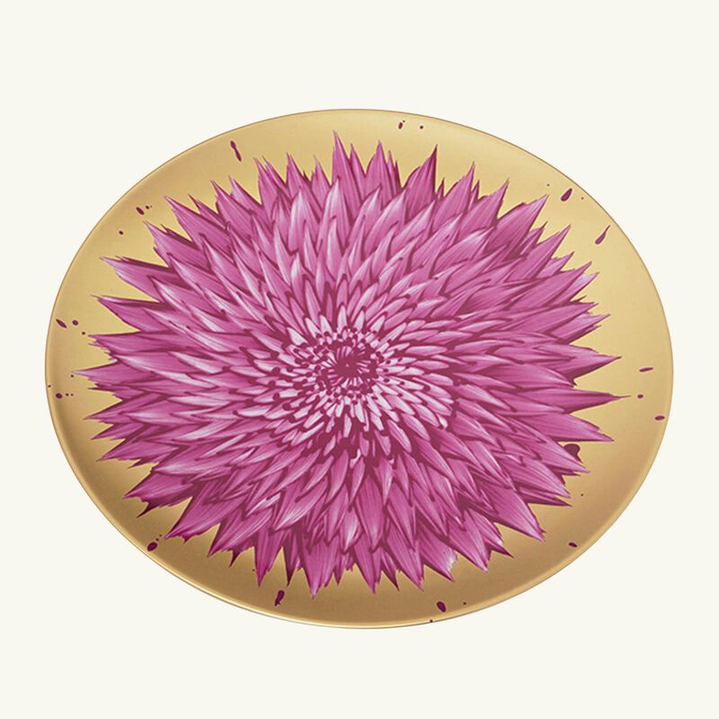 bernardaud in bloom dinner plate round pink limited edition