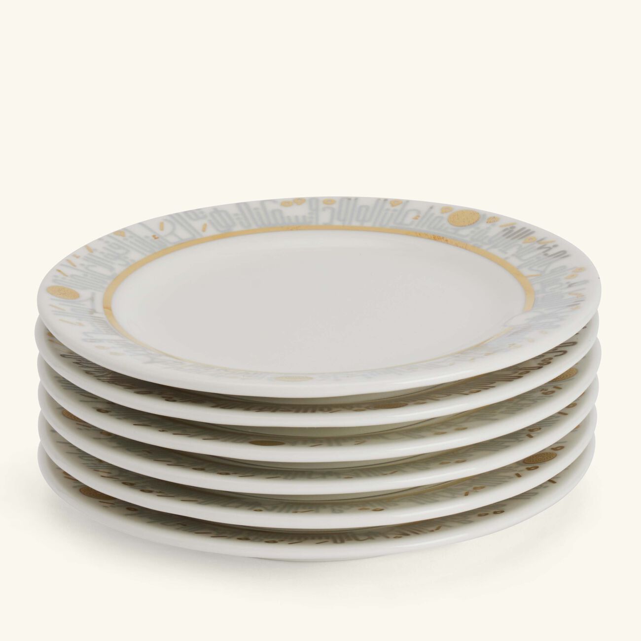 dimlaj hayat bread and butter plate gold 17cm set of 6