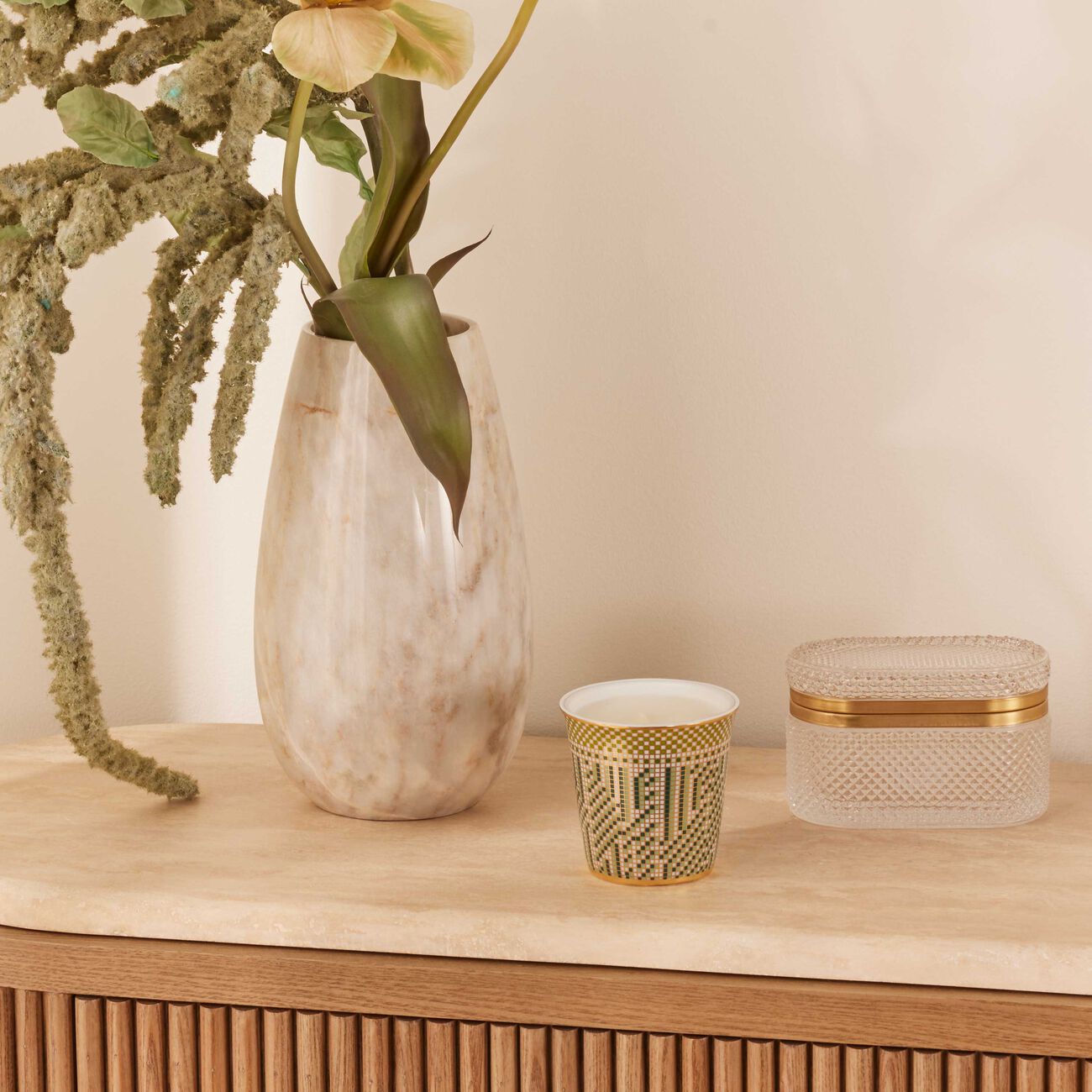bernardaud augusta tumbler with candle