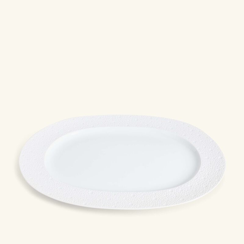Ecume Serving Platter Oval White 35cm bernardaud ecume serving platter oval white 35cm