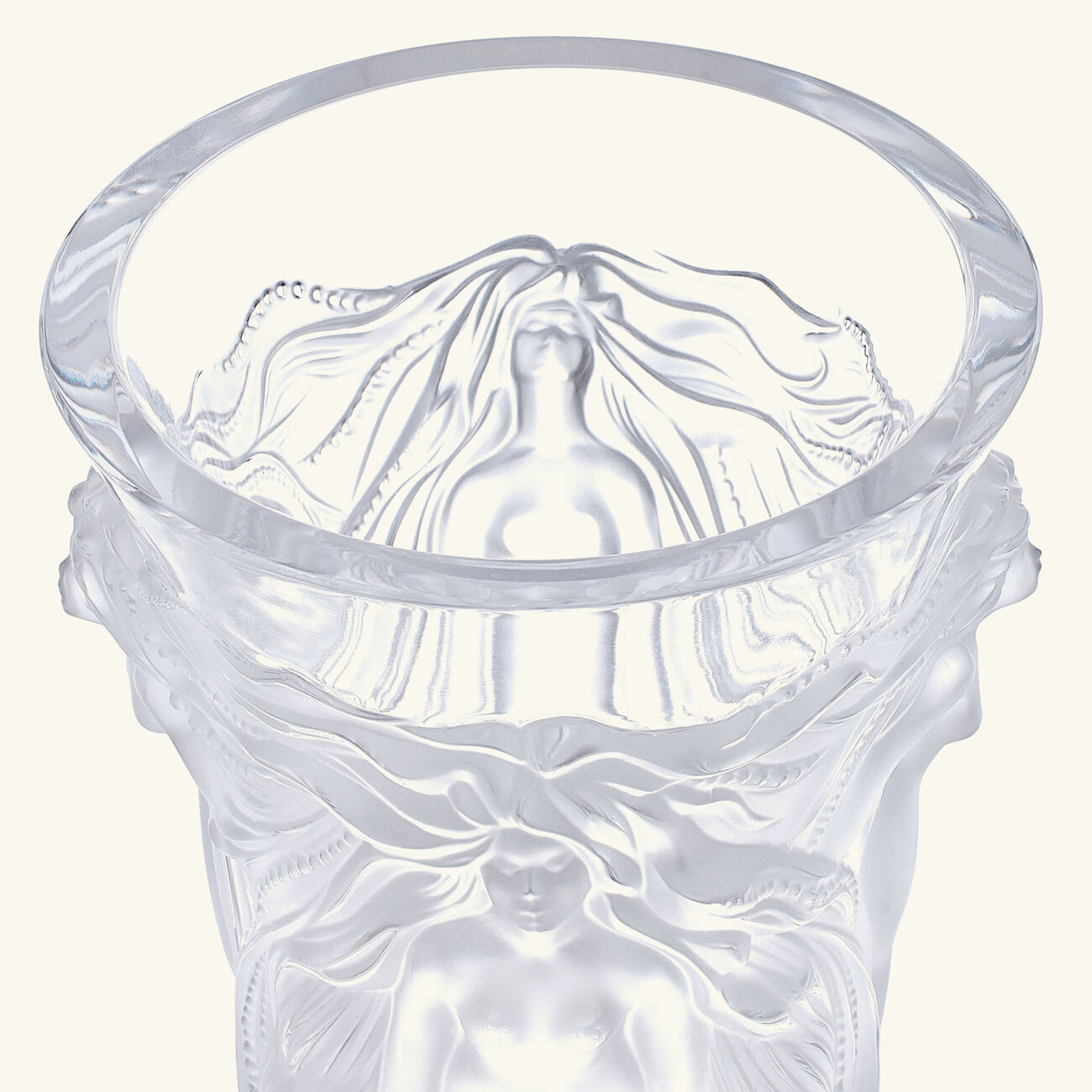 lalique fantasia vase small clear
