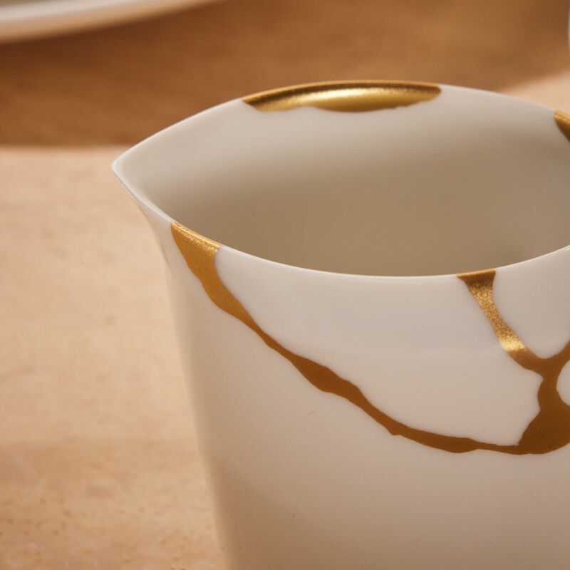 bernardaud kintsugi milk pitcher white