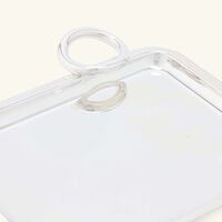 christofle vertigo serving tray rectangular small silver plated