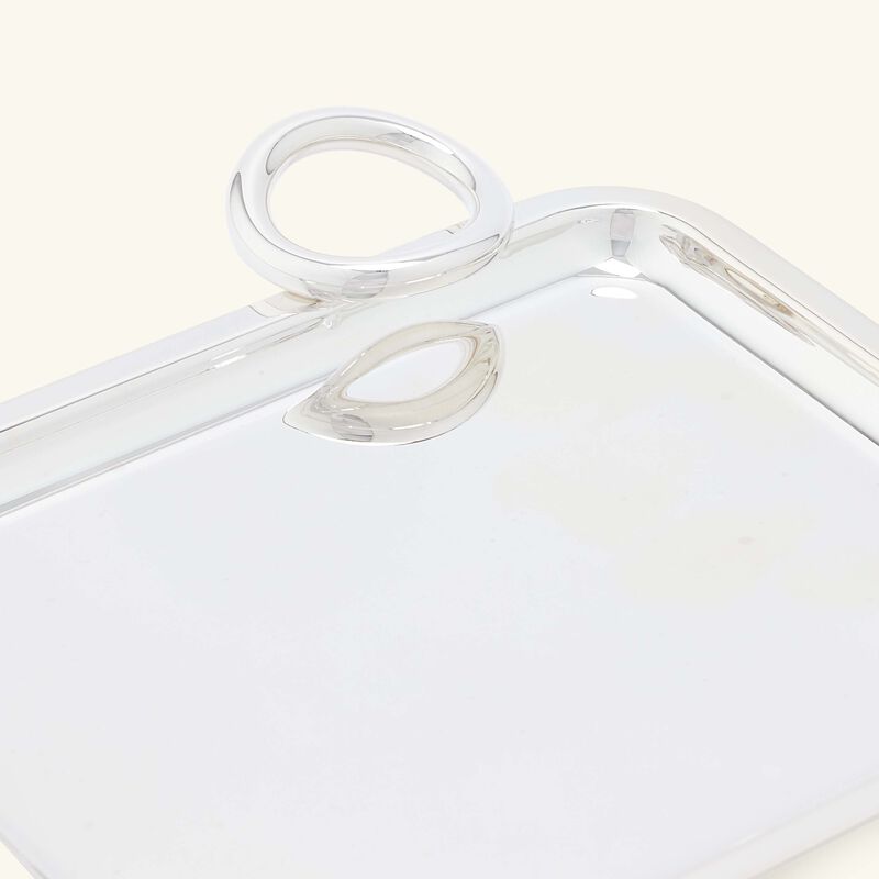 christofle vertigo serving tray rectangular small silver plated