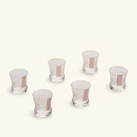 Nagham Short Glass Tumbler Pink Set of 6 dimlaj nagham short glass tumbler pink set of 6