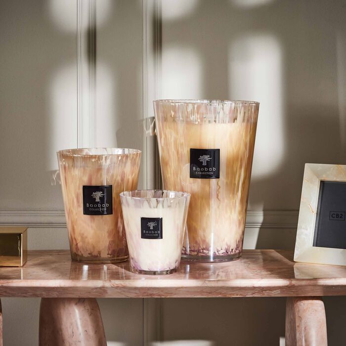 baobab collection pearls white candle maxi max
