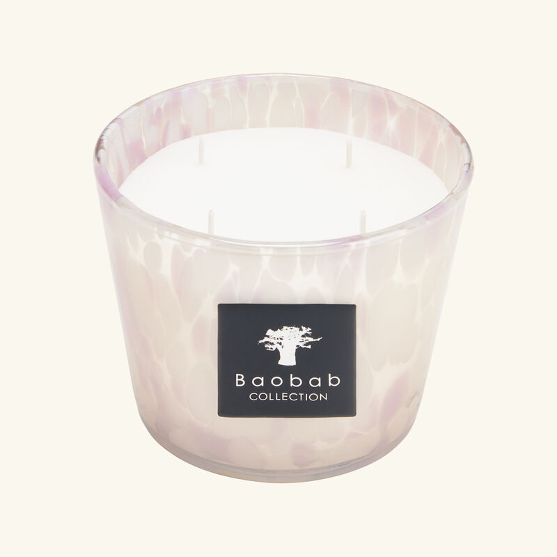 baobab collection pearls white candle max 10