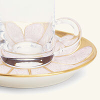 villari amour arabic tea cup   saucer clear