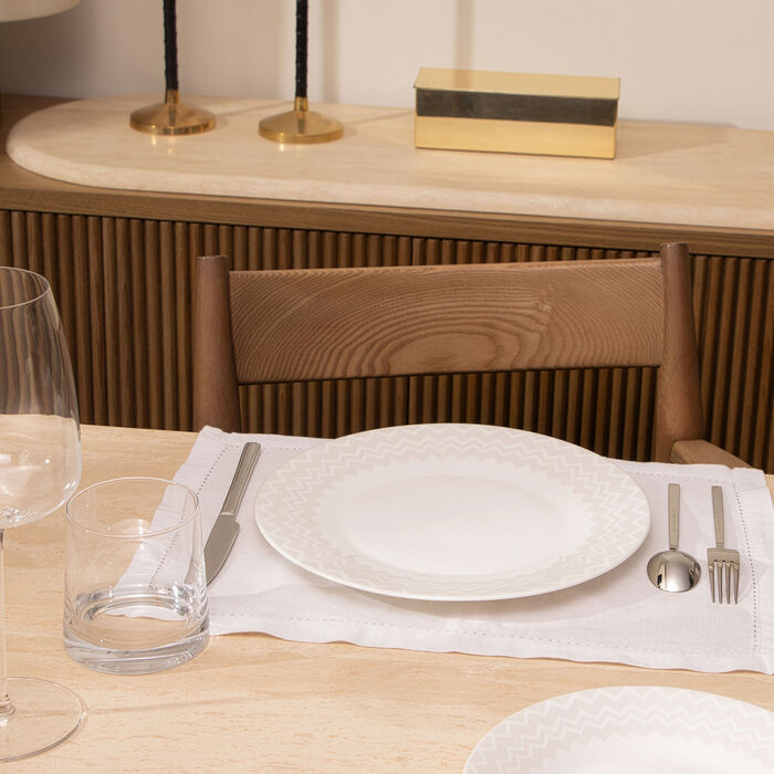 missoni home zig zag dinner plate round white 27 cm set of 2