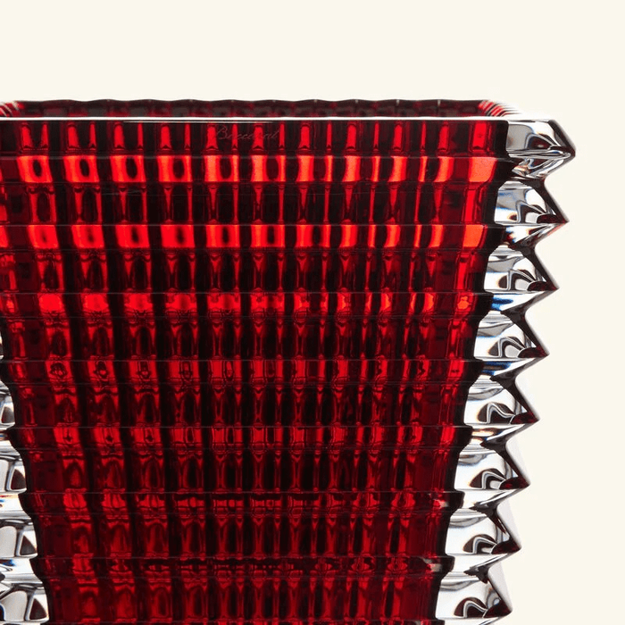 باكارا مزهرية آي مستطيلة صغيرة حمراء