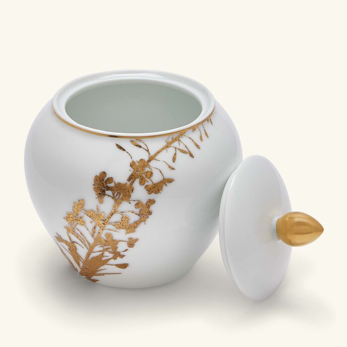 bernardaud vegetal or sugar bowl gold