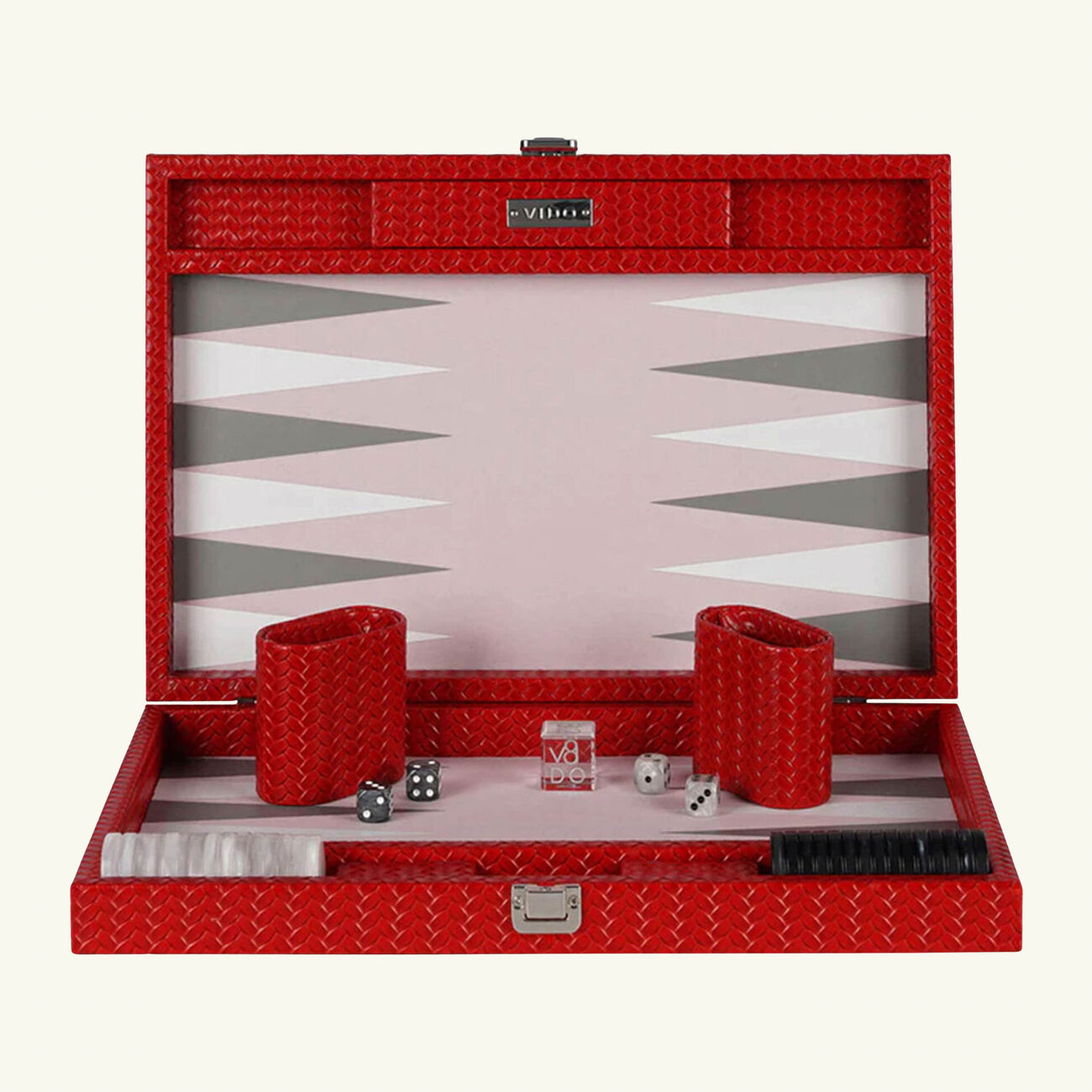 vido ruby braided backgammon set