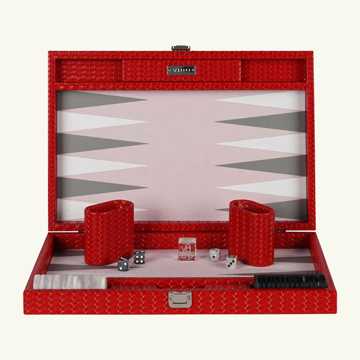 vido ruby braided backgammon set