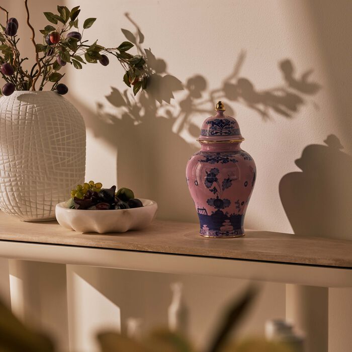 جينوري 1735 مزهرية بوتيكي متوسطة وردية