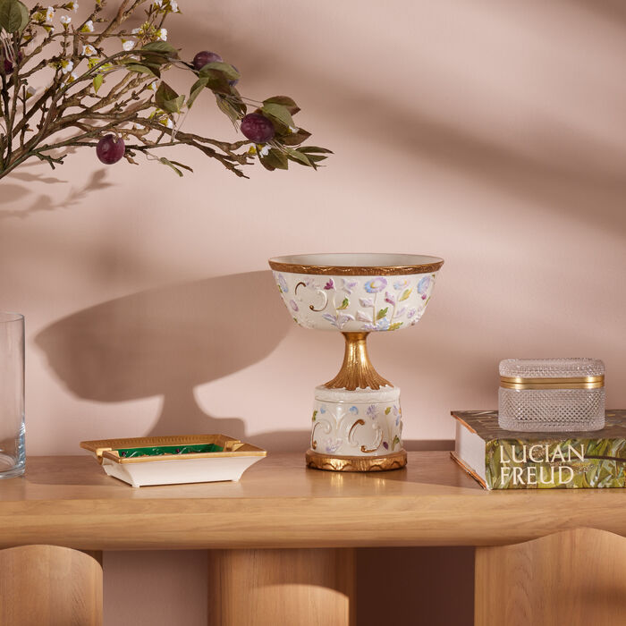 villari taormina footed fruit bowl multicolor