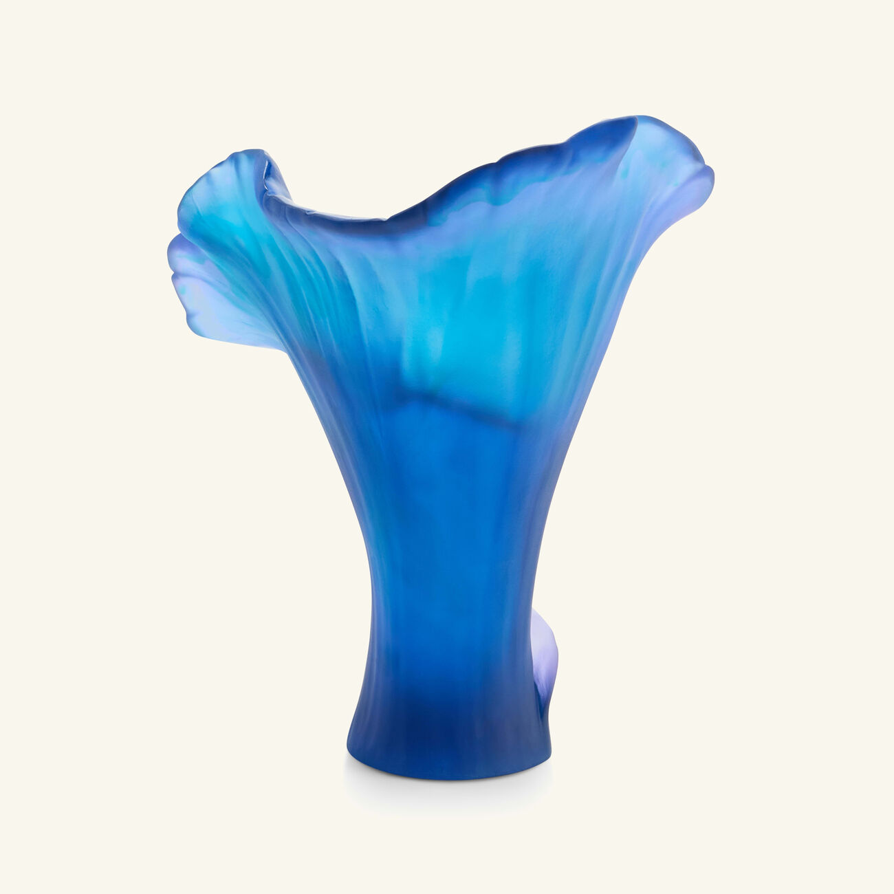 daum arum vase medium blue