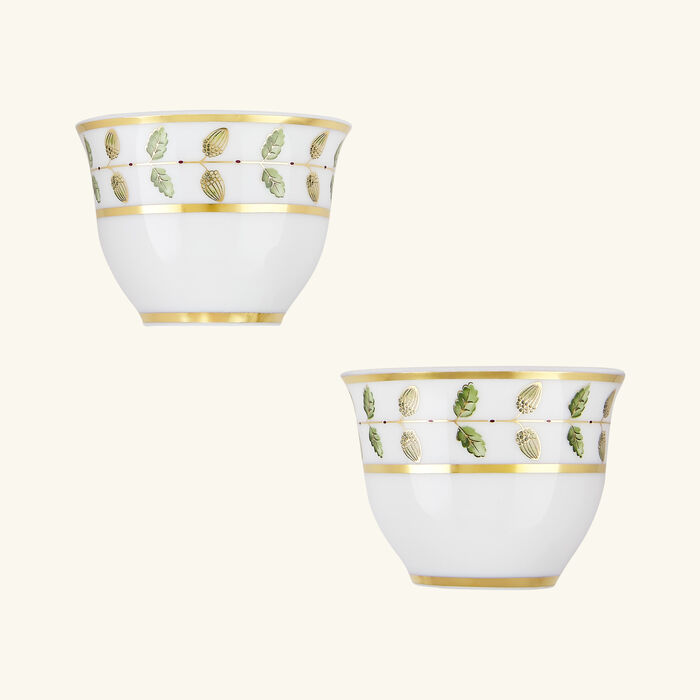 bernardaud constance arabic coffee cups gold set of 2