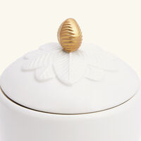 villari peacock sugar bowl white