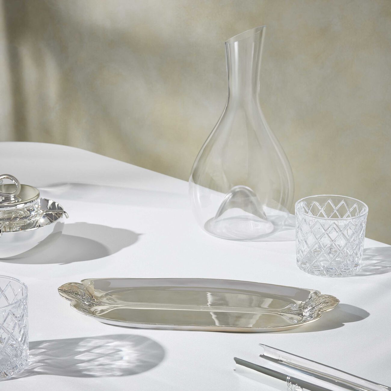 christofle gallia thistle mail tray silver plated