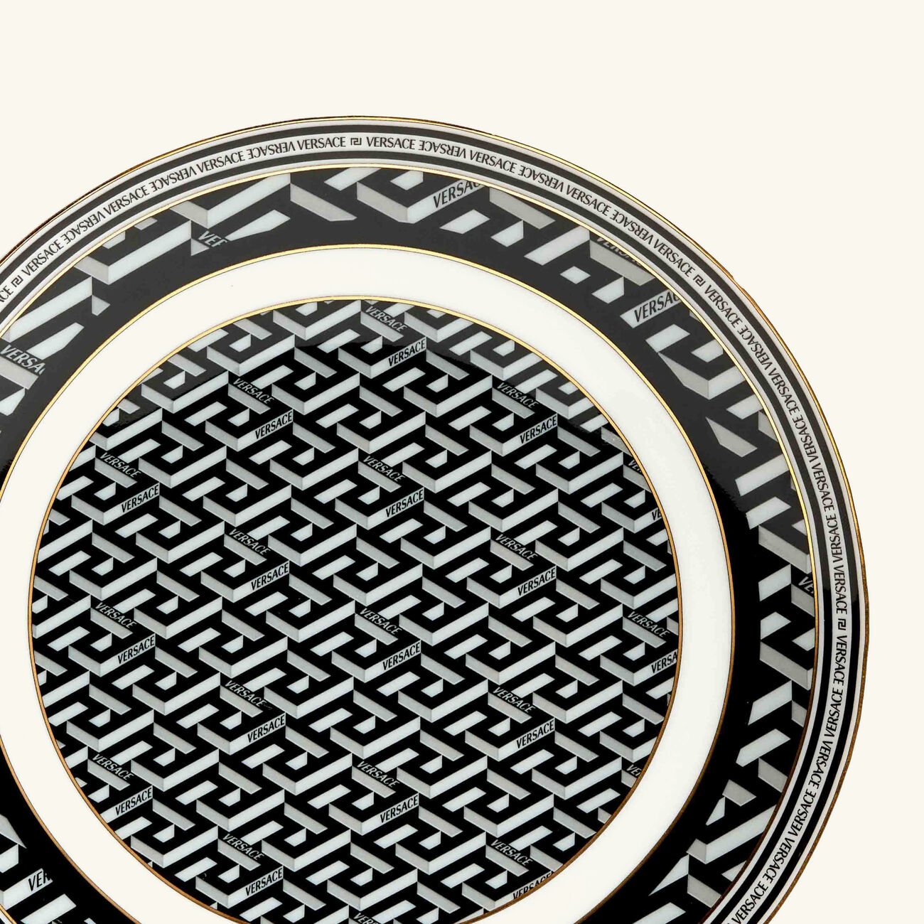 versace la greca signature bread   butter plate round 16cm