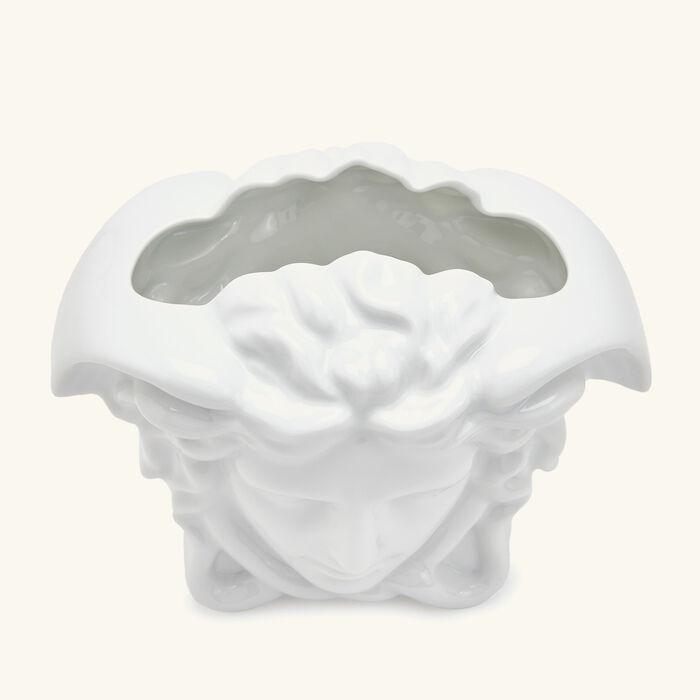 versace medusa grande vase small white