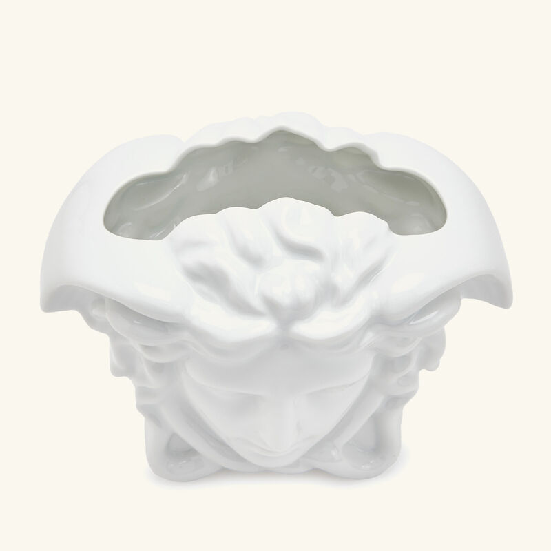versace medusa grande vase small white