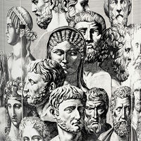 Teste Antiche Console Grey fornasetti teste antiche console grey