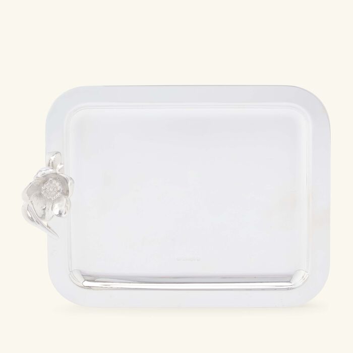 christofle anemone serving tray rectangular small silver plated