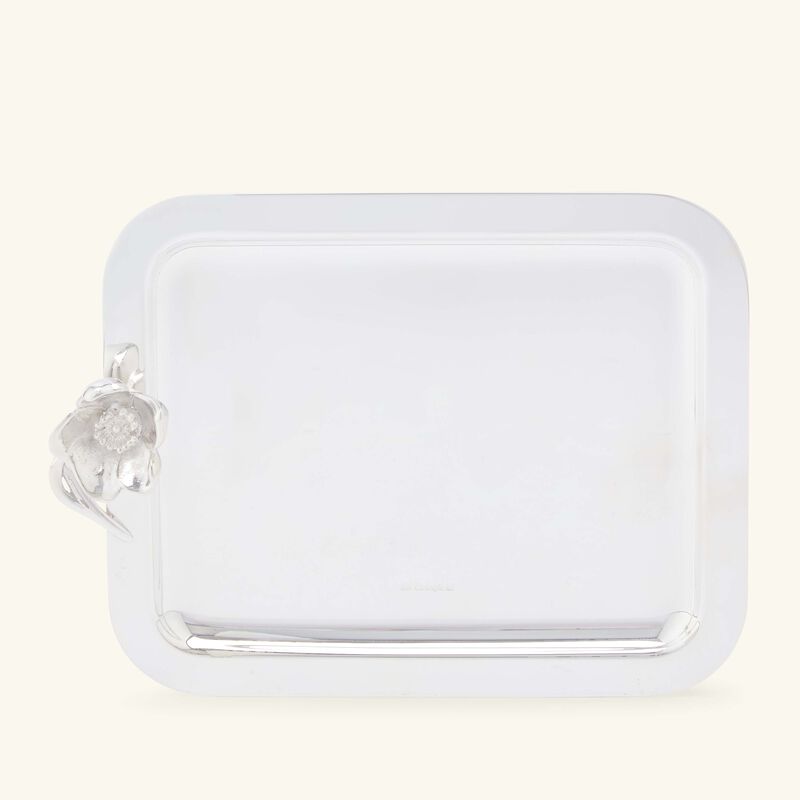 كريستوفل صينية الضيافة أنيمون مستطيلة صغيرة باللون الفضي