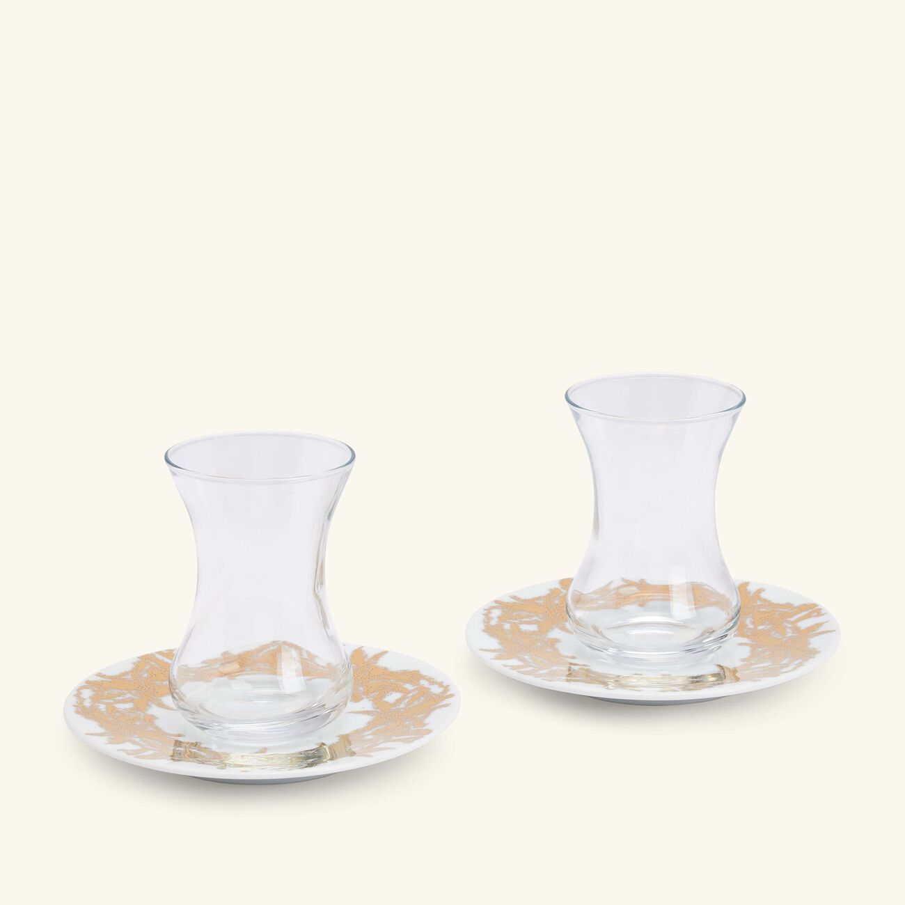 silsal tamrah by razan alazzouni palm arabic tea cup   saucer gold set of 2