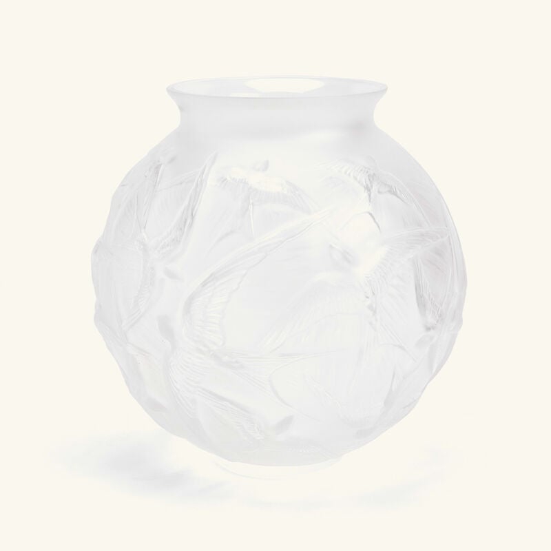 Hirondelles Vase Small Clear lalique hirondelles vase small clear