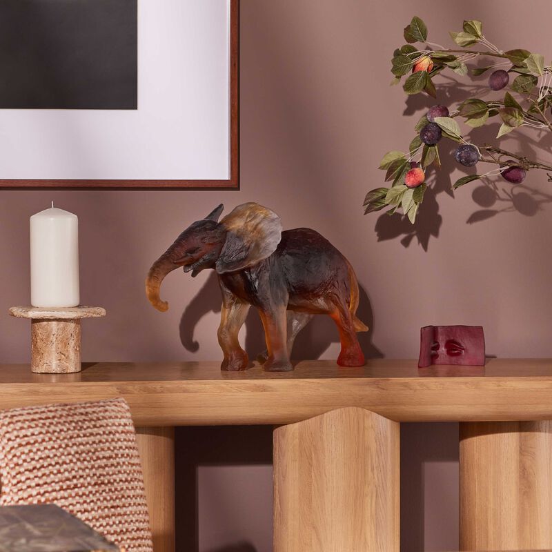 Elephant Savana Figurine Medium Brown daum elephant savana figurine medium brown