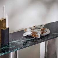 لادرو منحوتة على شكل ثعبان كبيرة ذهبية