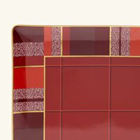 Tartan Tray Rectangular Small Red bernardaud tartan tray rectangular small red
