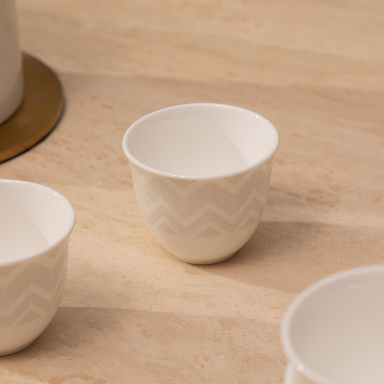 ميسوني هوم فنجان عربي زيج زاج أبيض طقم ست قطع